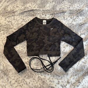 Gymshark Adapt Camo Long Sleeve Wrap Top